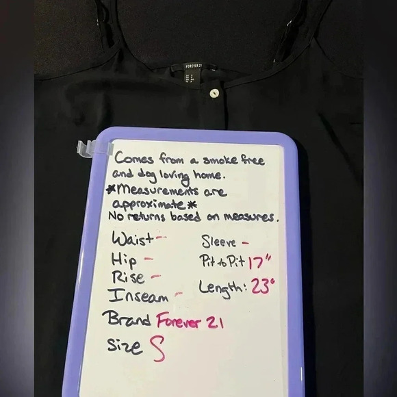 Forever 21 size S gorgeous black tank with spaghetti straps EUC - Picture 8 of 8